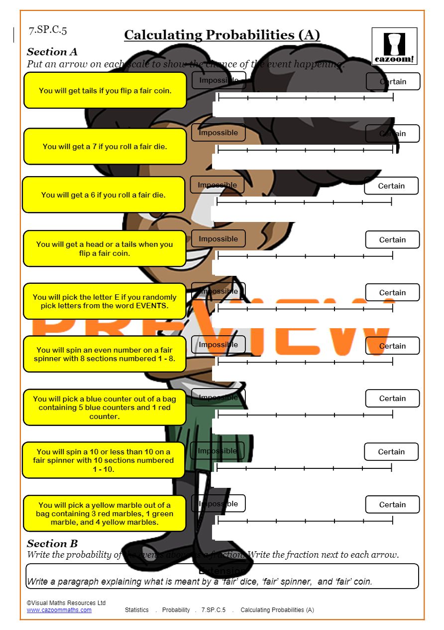 Probability Worksheets | Probability Tree Questions & Answers